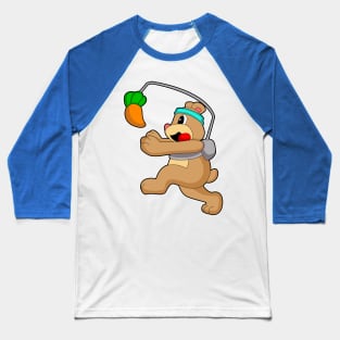 Bear Running Carrot Baseball T-Shirt